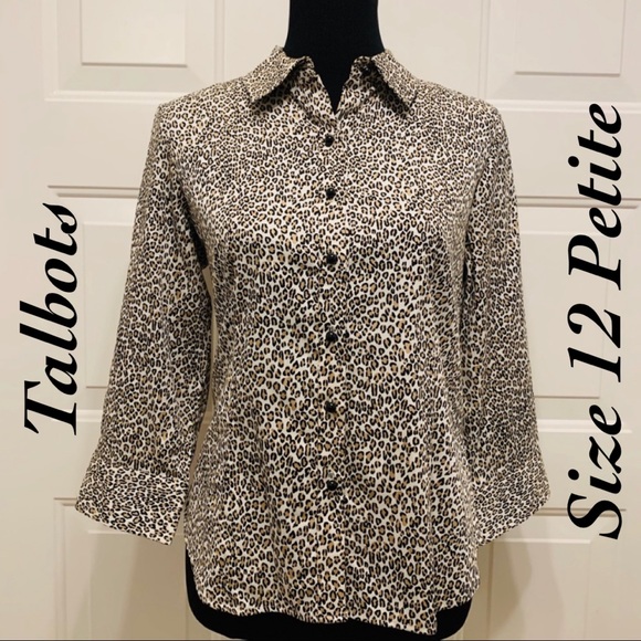 Talbots Tops - NWOT Talbots Leopard Print Shirt Size 12 Petite
